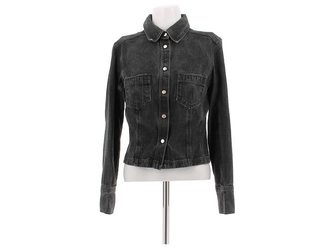Gucci Chaqueta de denim gris oscuro