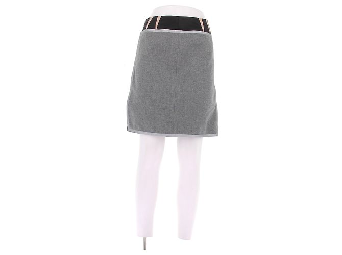 Falda Balenciaga de seda verde