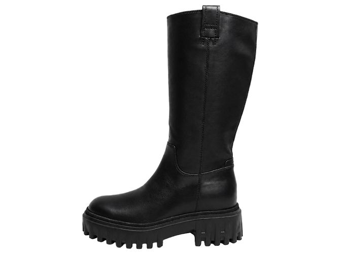 Hogan Black leather mid-calf boots - size EU 38