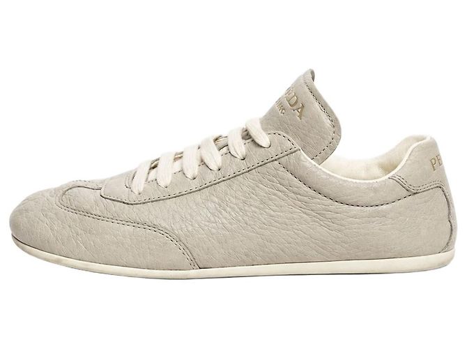Prada Collapse-Sneaker aus neutralem Leder - Größe EU 36