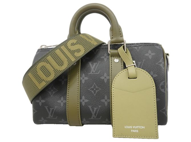 Borsa Louis Vuitton Monogram Eclipse Keepall Bandoulière 25