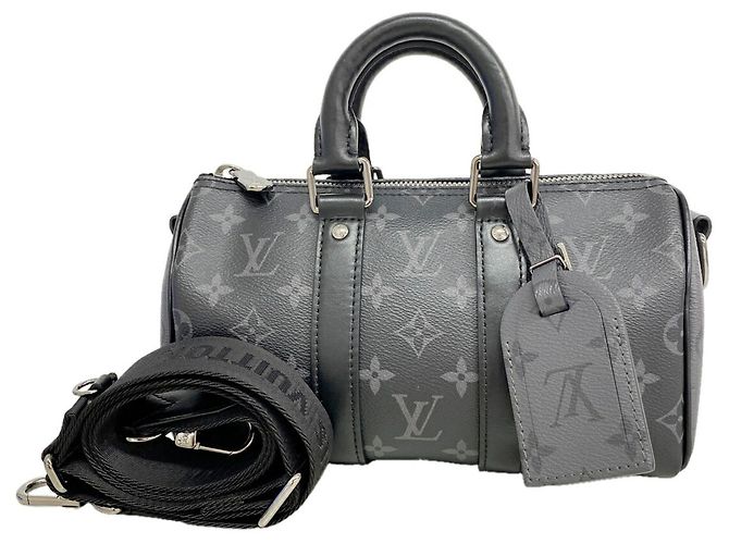 Sac à main Louis Vuitton Monogram Eclipse Keepall Bandoulière 25