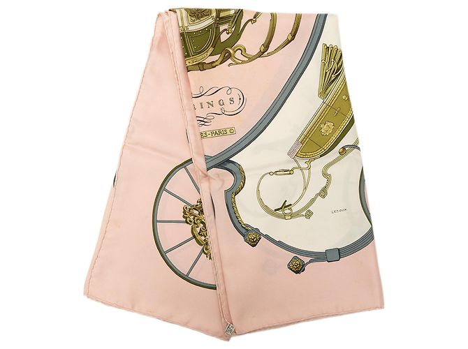 Lenço de seda Hermès Pink Springs 90