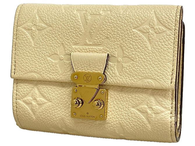 Carteira Louis Vuitton Monogram Empreinte Cream Tri-fold
