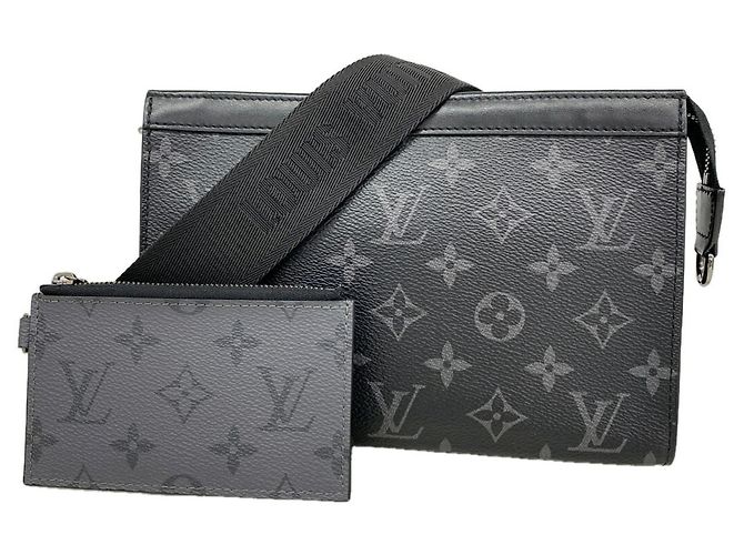 Louis Vuitton Monogram Eclipse Reverse Gaston Wearable Wallet Shoulder Bag