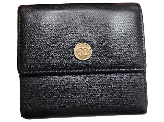 Chanel Calf Leather Fold Wallet