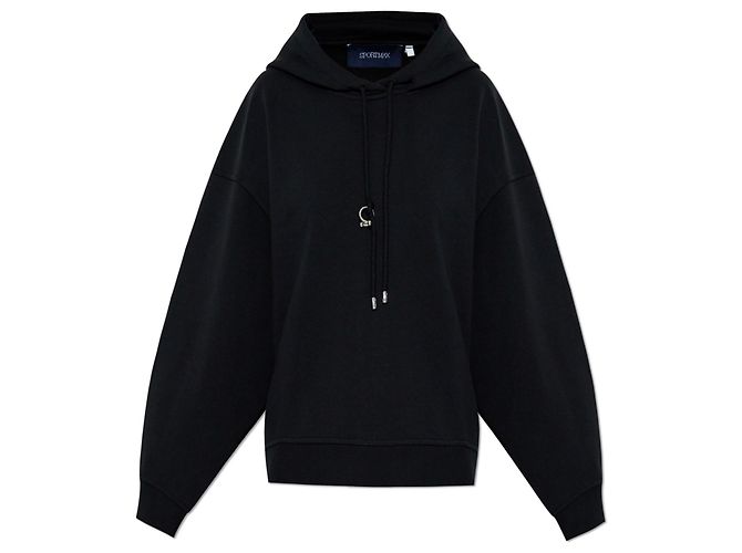 Sportmax Hoodie aus schwarzer Baumwolle