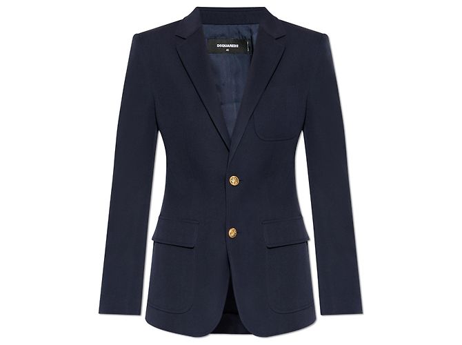 Blazer en laine bleu marine Dsquared2