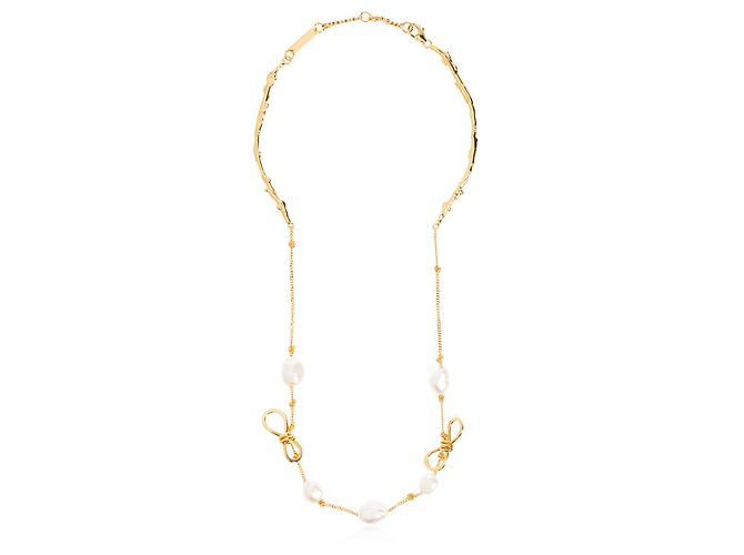 Colar Marni de pérolas e dourado