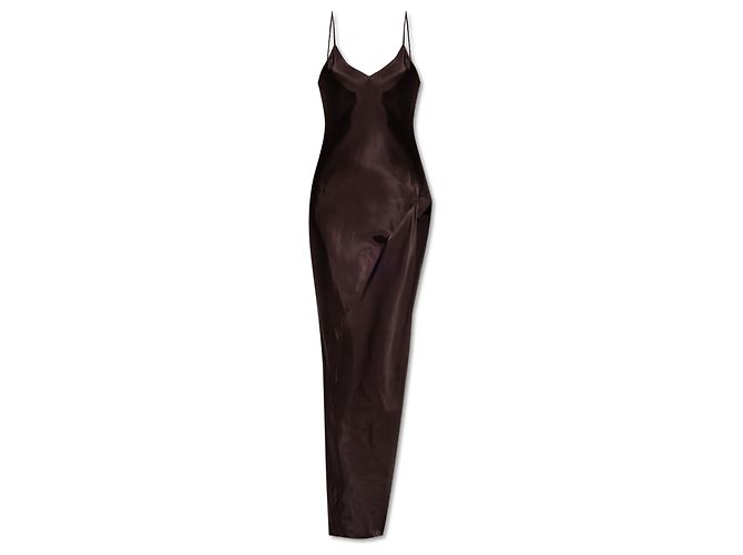 Vêtements Vestido largo de satén con abertura