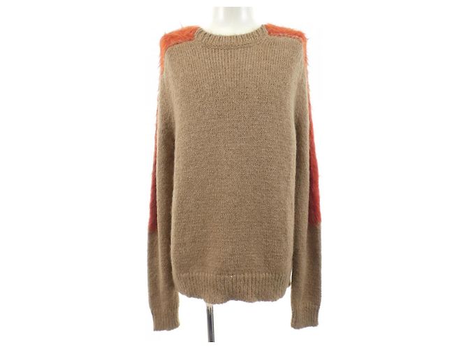 Top de punto marrón Jil Sander