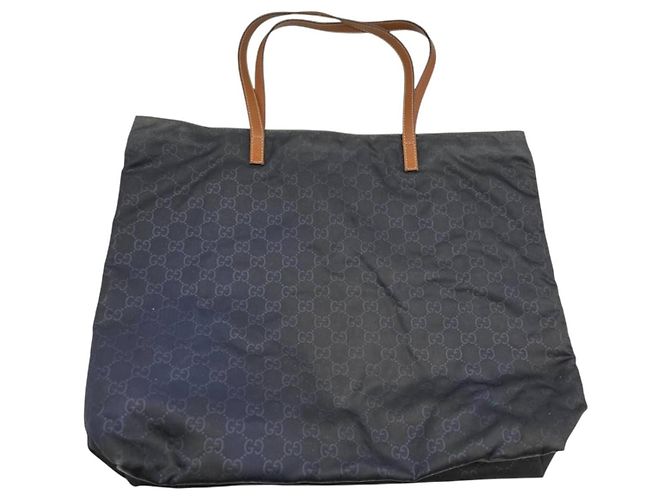 Gucci GG Monogram Canvas and Leather Tote Bag
