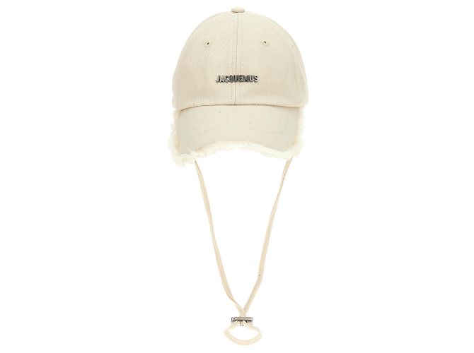 Jacquemus Boné de algodão branco (Baseball Hat)