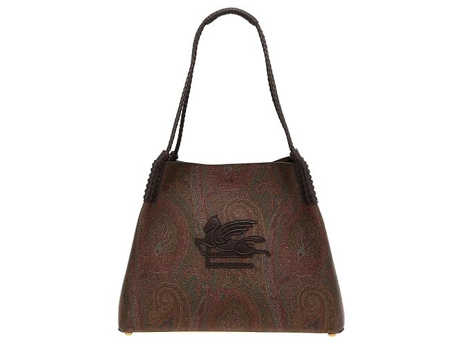 Etro Saco Tote de Algodão Castanho