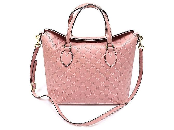 Gucci Pink GG Shima Leather