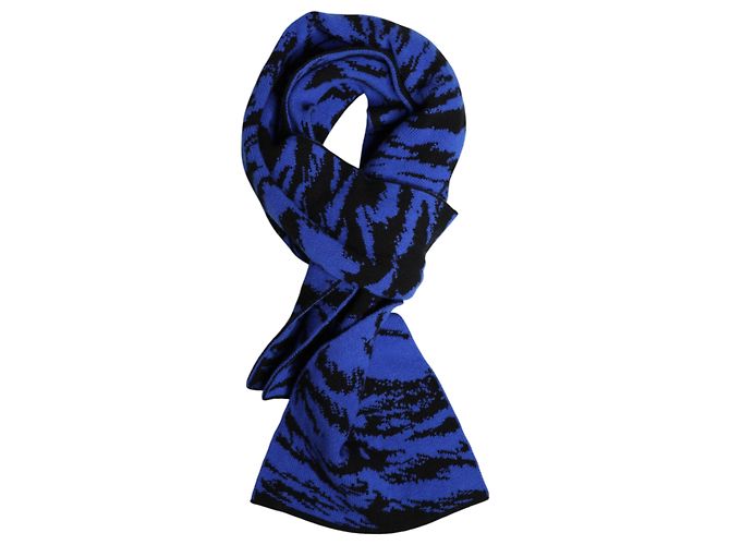 Dolce & Gabbana Sciarpa Sciarpa Collo Logo Blu Nero
