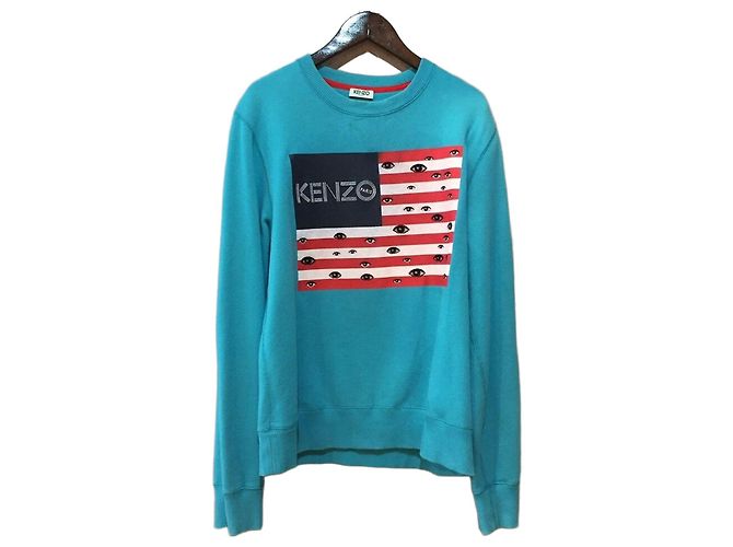 Kenzo Flag Embroidered Sweatshirt Mint