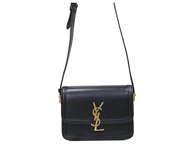 Autre Marque Picca borsa satchel nera e oro