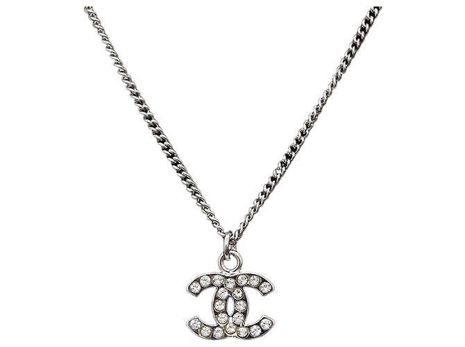 Chanel Cubic Pendant Necklace with Logo