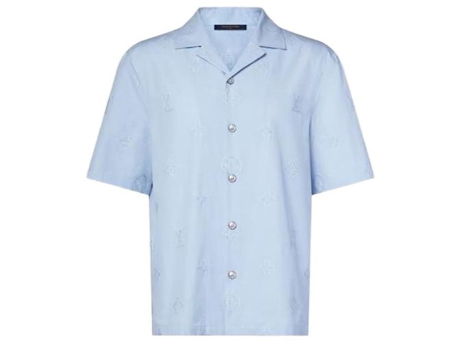 Louis Vuitton Camisa de manga curta com colarinho aberto Monogram Boucle