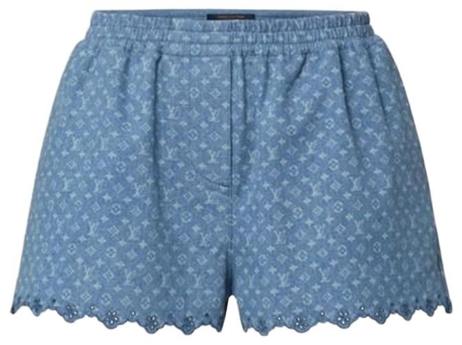 Louis Vuitton Mini Shorts en Denim Monogram