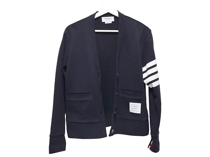 Thom Browne Classic Loopback V-Neck Cardigan