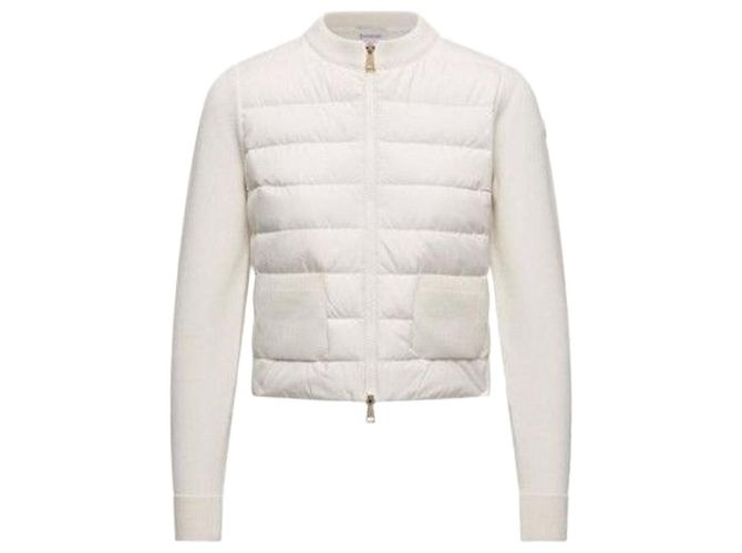 Moncler Padded Wool Zip-Up Cardigan