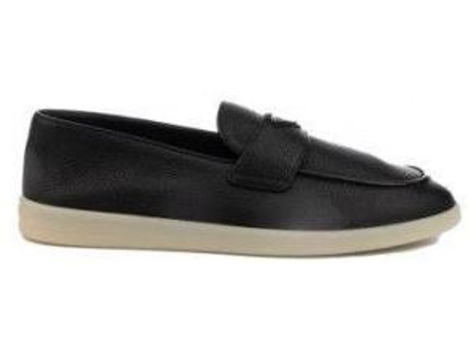 Prada Mocassini in pelle con logo Triangle