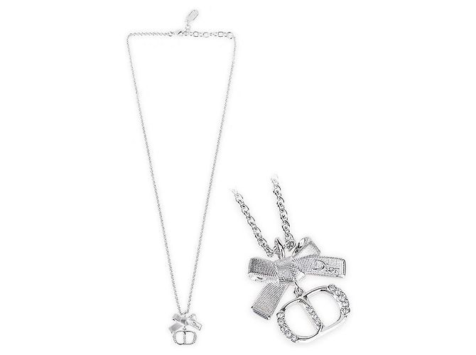 Dior CD Perluar Kristallhalskette für Damen (Silver)