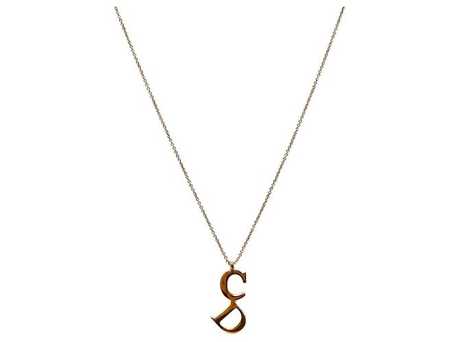 Collier Dior Vertical CD Doré