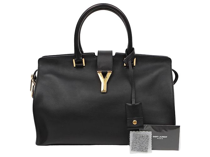 Autre Marque Neue Cabas Chyc Medium Ledertote Schwarz