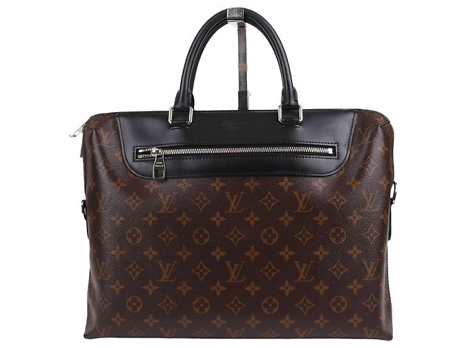 Louis Vuitton Pasta de documentos preta em tecido