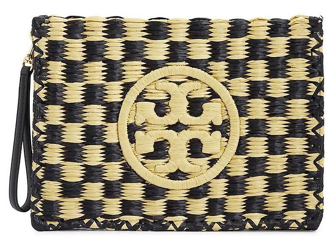 Clutch Tory Burch Ella Raffia Oro