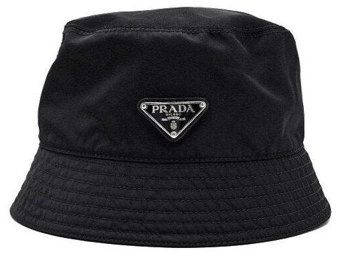 Cappello a secchiello Prada Re-Nylon Nero