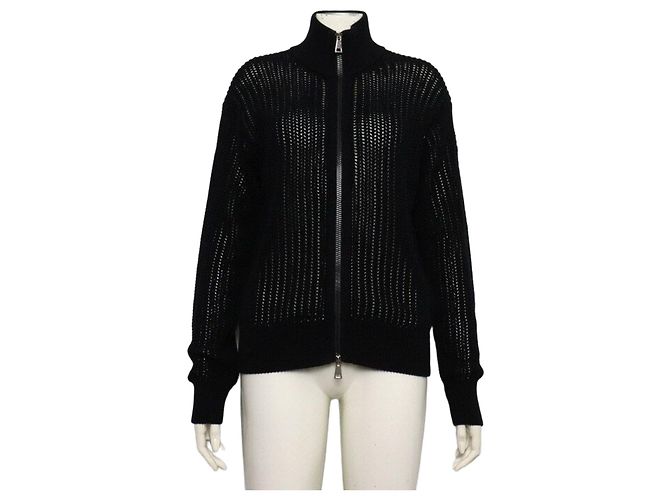 Moncler Casaco Cardigã de Tricô Preto para Mulher