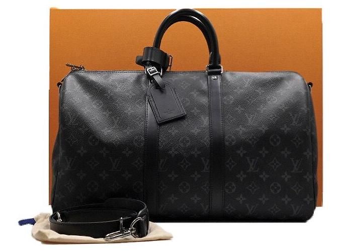 Louis Vuitton Monogram Eclipse Keepall Bandoulière Tote Bag und Schultertasche