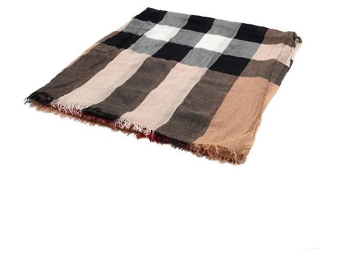 Burberry Sciarpa Sciarpa in Modal, Cashmere e Seta a Quadri