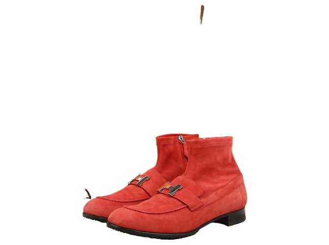 Hermès Stiefeletten aus Wildleder Braun Größe 38
