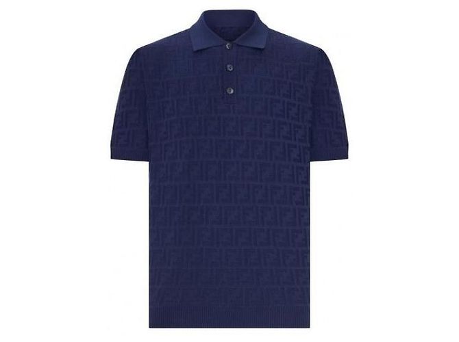 Fendi Kurzarm-Strickpolohemd
