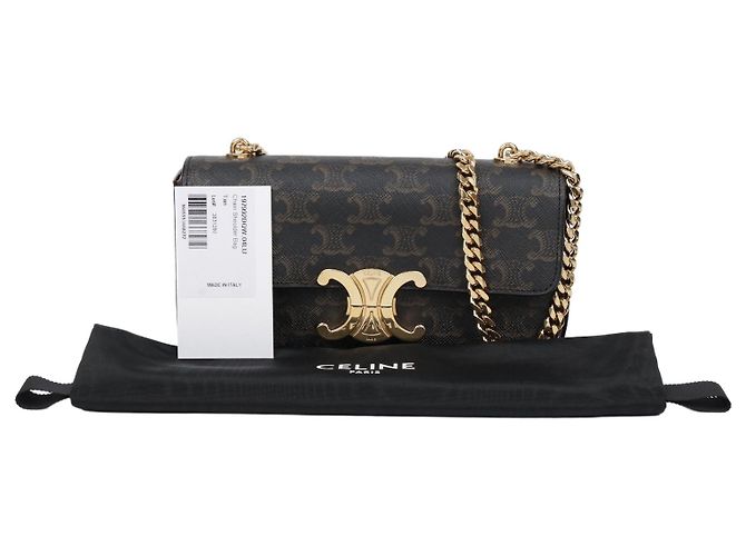 Céline Borsa a tracolla Triomphe Chain Tan