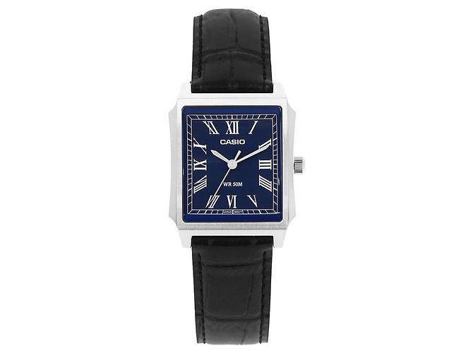 Casio MTP-B190L-2BVDF Leather Watch Black