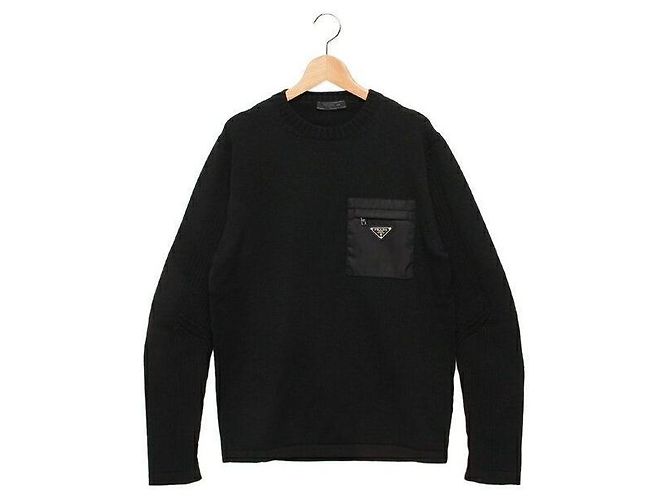 Prada Wollpullover mit Triangle-Logo