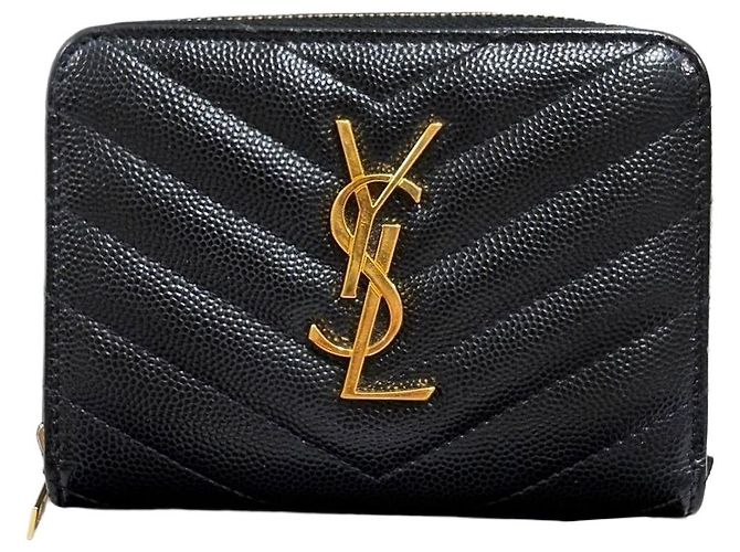 Autre Marque Cartera Compacta con Cremallera Monogram Negra