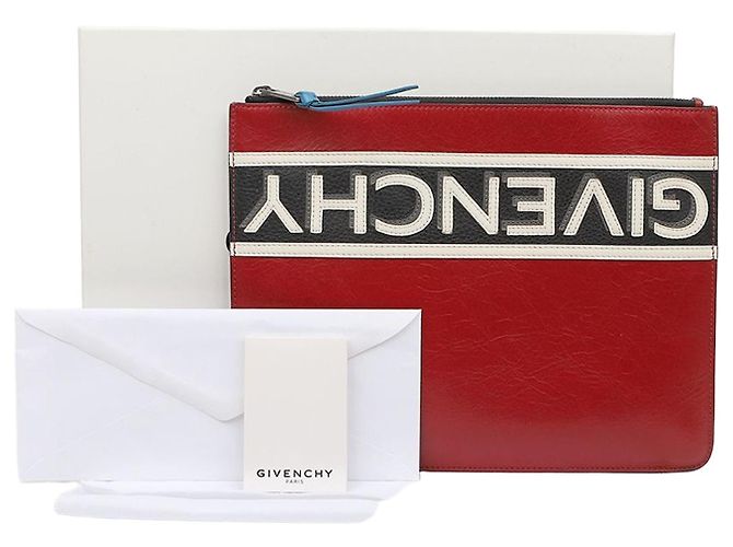 Givenchy Pochette Large Reverse Logo Rouge