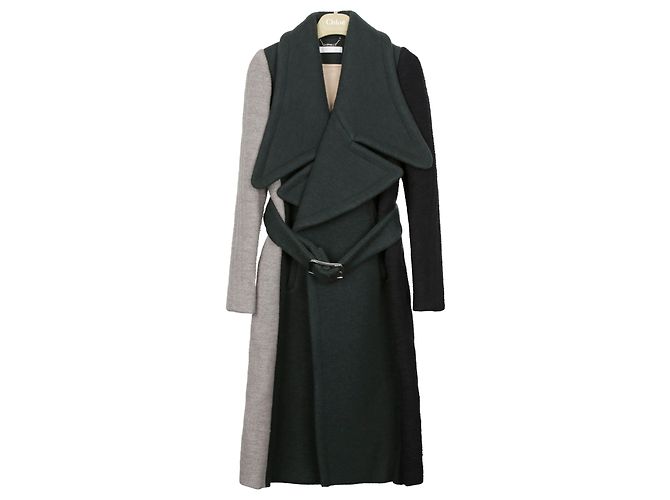 Chloé Multi-Color Wool Coat Size