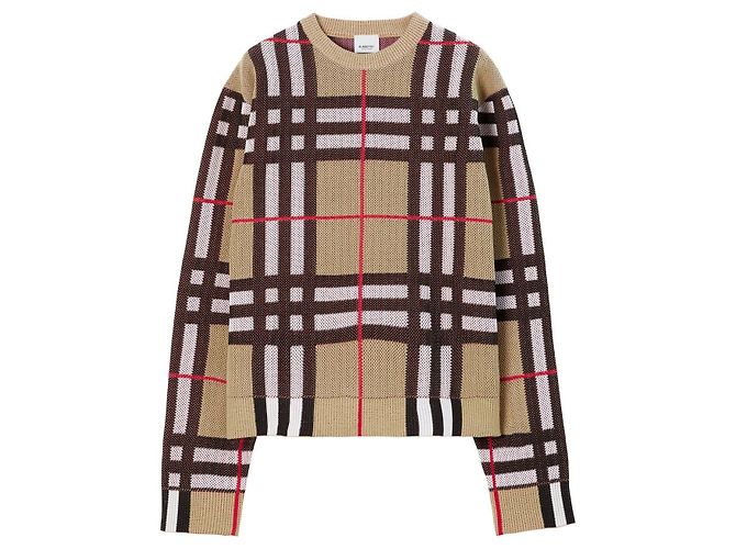 Maglione Burberry Check Knit Uomo