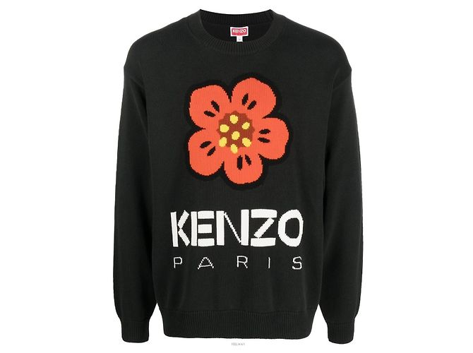 Kenzo Bork Flower Intarsia Strickpullover