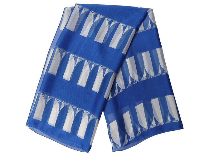 Dolce & Gabbana Lenço quadrado estampado azul e branco