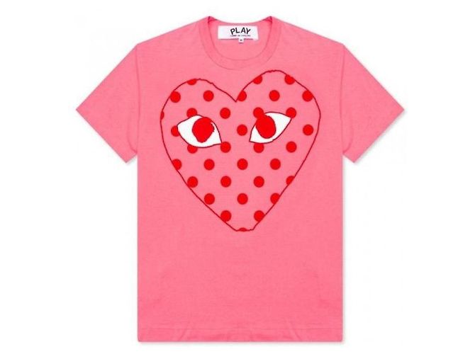 Comme Des Garcons Dot Heart Kurzarm T-Shirt AX
