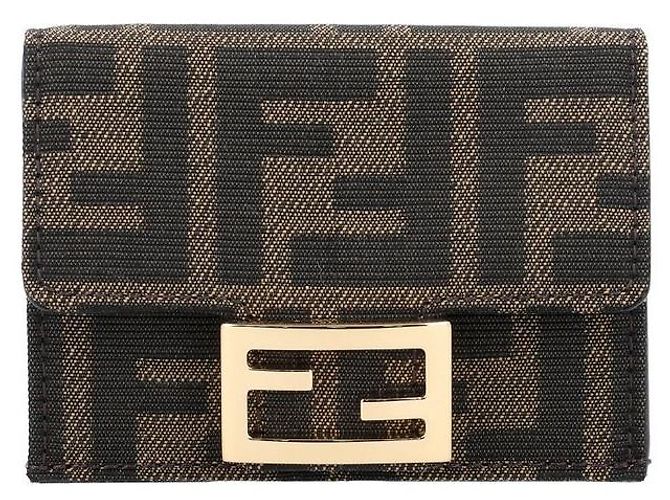 Fendi Cartera Micro Trifold Monogram